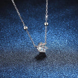 D Moissanite Pendant Starry S925 Sterling Silver Necklace PT950 Plated