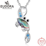 Eudora Crab Necklace Abalone Shell Pendant Zircon Party Gift