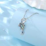 Eudora Crab Necklace Abalone Shell Pendant Zircon Party Gift