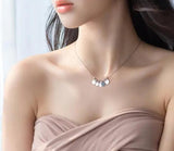Bohi Round Beads & Coin Pendant Necklace 925 Sterling Silver Fine Jewelry