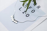 Bohi Round Beads & Coin Pendant Necklace 925 Sterling Silver Fine Jewelry