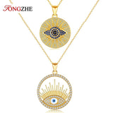 Enamel Evil Eye Necklace 925 Sterling Silver CZ Stone Pendant
