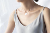 Real.925 Sterling Silver Round Coin Necklace Pendant