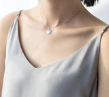 Real.925 Sterling Silver Round Coin Necklace Pendant