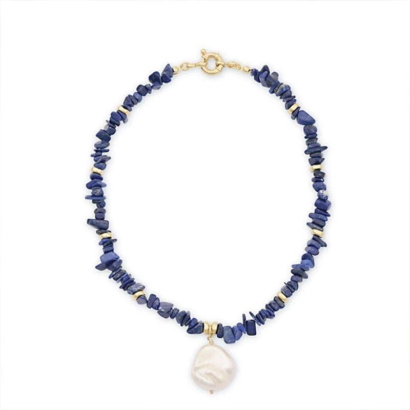 Natural Lapis Lazuli Choker Necklace for Women