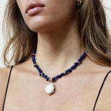 Natural Lapis Lazuli Choker Necklace for Women