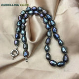 Dark Peacock Baroque Irregular Freshwater Pearl Choker Necklace