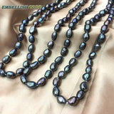 Dark Peacock Baroque Irregular Freshwater Pearl Choker Necklace