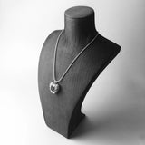 Winged Heart Crystal Pendant Necklace 925 Sterling Silver
