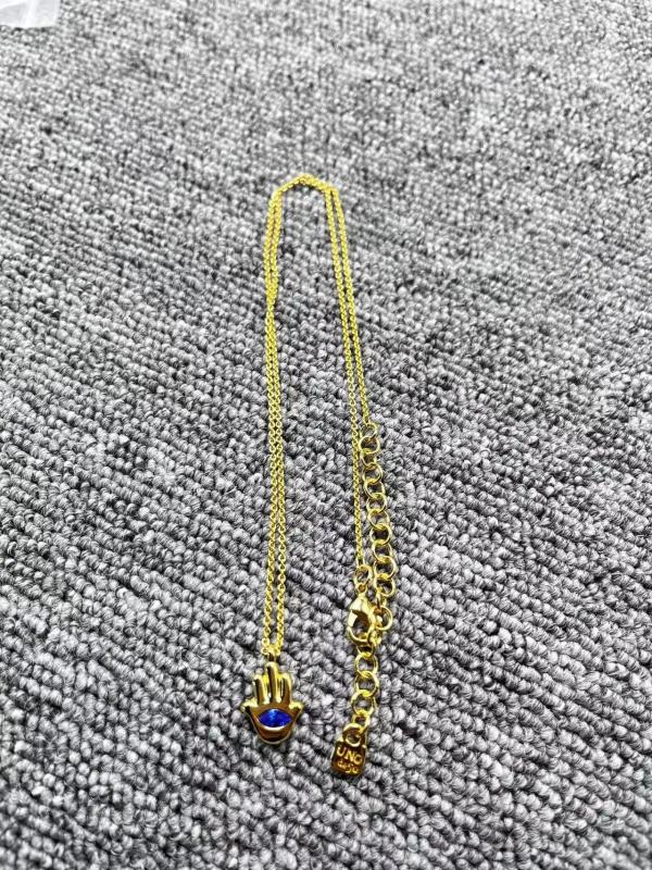 Electroplated 14K 925 Silver Palm Pendant Necklace