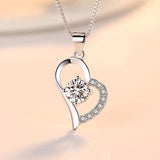 925 Silver Heart Necklace for Her