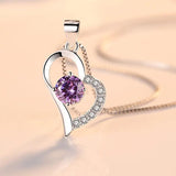 925 Silver Heart Necklace for Her