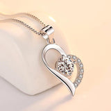 925 Silver Heart Necklace for Her