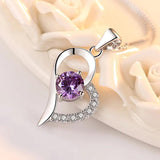 925 Silver Heart Necklace for Her