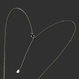 925 Silver Initial M S Pendant Alphabet Necklace Women Name Crystal Jewelry