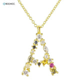 Kikichicc 925 Silver Letter A Crystal Necklace