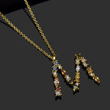 Kikichicc 925 Silver Letter A Crystal Necklace