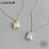925 Silver Zircon Geometric Chain Necklace