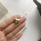 925 Sterling Silver Heart Necklace Zircon Pendant Women Jewelry