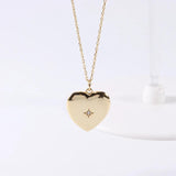 925 Sterling Silver Heart Necklace Zircon Pendant Women Jewelry
