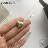 925 Sterling Silver Heart Necklace Zircon Pendant Women Jewelry