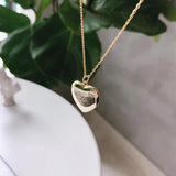925 Sterling Silver Heart Necklace Zircon Pendant Women Jewelry