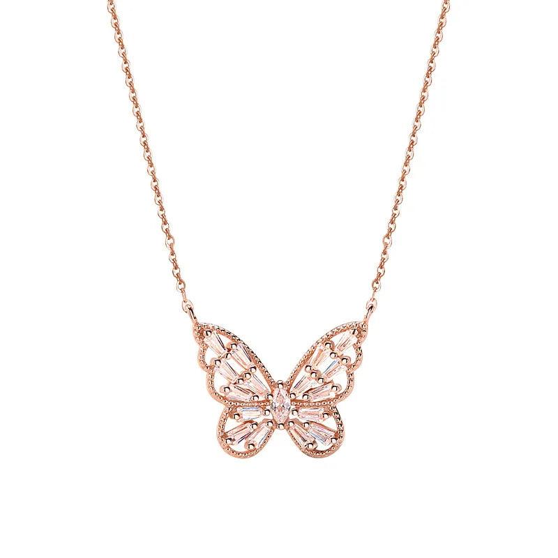 S925 Butterfly Lady Necklace Temperament Clavicle Chain