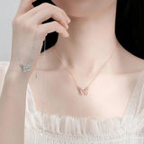 S925 Butterfly Lady Necklace Temperament Clavicle Chain