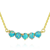925 Silver Cross Opal Necklace for Women