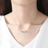 925 Silver Cross Opal Necklace for Women