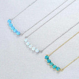 925 Silver Cross Opal Necklace for Women
