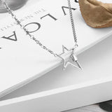925 Sterling Silver Pendant Necklace, Retro Choker Punk