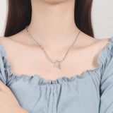 925 Sterling Silver Pendant Necklace, Retro Choker Punk