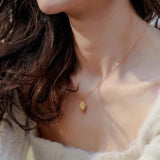 Geometric Pendant Necklace 925 Silver Chain Fine Jewelry