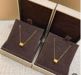 18k Women's Real Chain Necklace 999 Space Pendant Necklace Chains