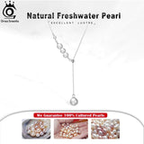 Baroque Pearl Necklace w/ Sterling Silver Pendant