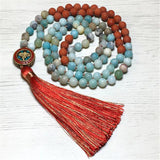 8mm Amazonite 108 Beads Necklace Healing Buddhism Reiki Wristband