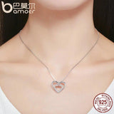 Heart Necklace for Women, 925 Silver