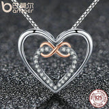 Heart Necklace for Women, 925 Silver
