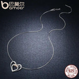 Heart Necklace for Women, 925 Silver