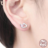 Heart Necklace for Women, 925 Silver
