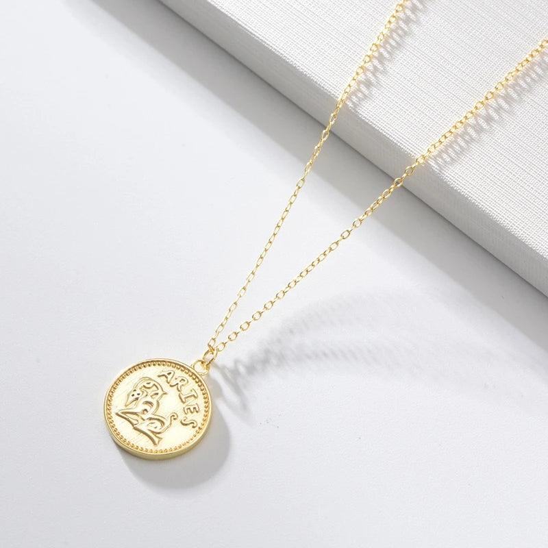 Zodiac Constellation Necklace Astrology Pendant 925 Sterling Silver