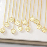 Zodiac Constellation Necklace Astrology Pendant 925 Sterling Silver