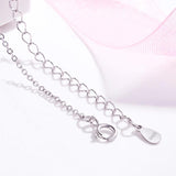 S925 Sterling Silver Necklace Zircon Pendant Solid Silver Necklace