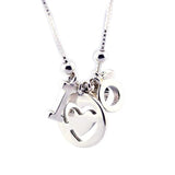 I Love You Necklace with Silver Chain