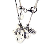 I Love You Necklace with Silver Chain