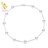 Baroque Pearl Necklace Sterling Silver Pendant