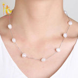 Baroque Pearl Necklace Sterling Silver Pendant