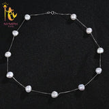 Baroque Pearl Necklace Sterling Silver Pendant