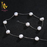 Baroque Pearl Necklace Sterling Silver Pendant